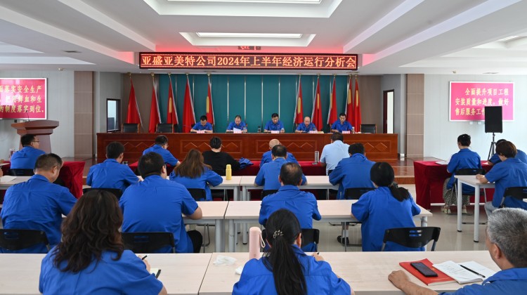 亚盛亚美特公司召开2024年上半年  经济运行分析会