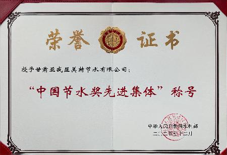 中国节水奖先进集体